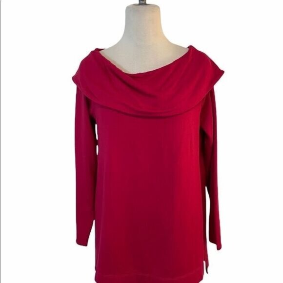 Chico's Zenergy Cozy Brushed Fleece Tunic NWOT 1 Medium - Picture 2 of 4